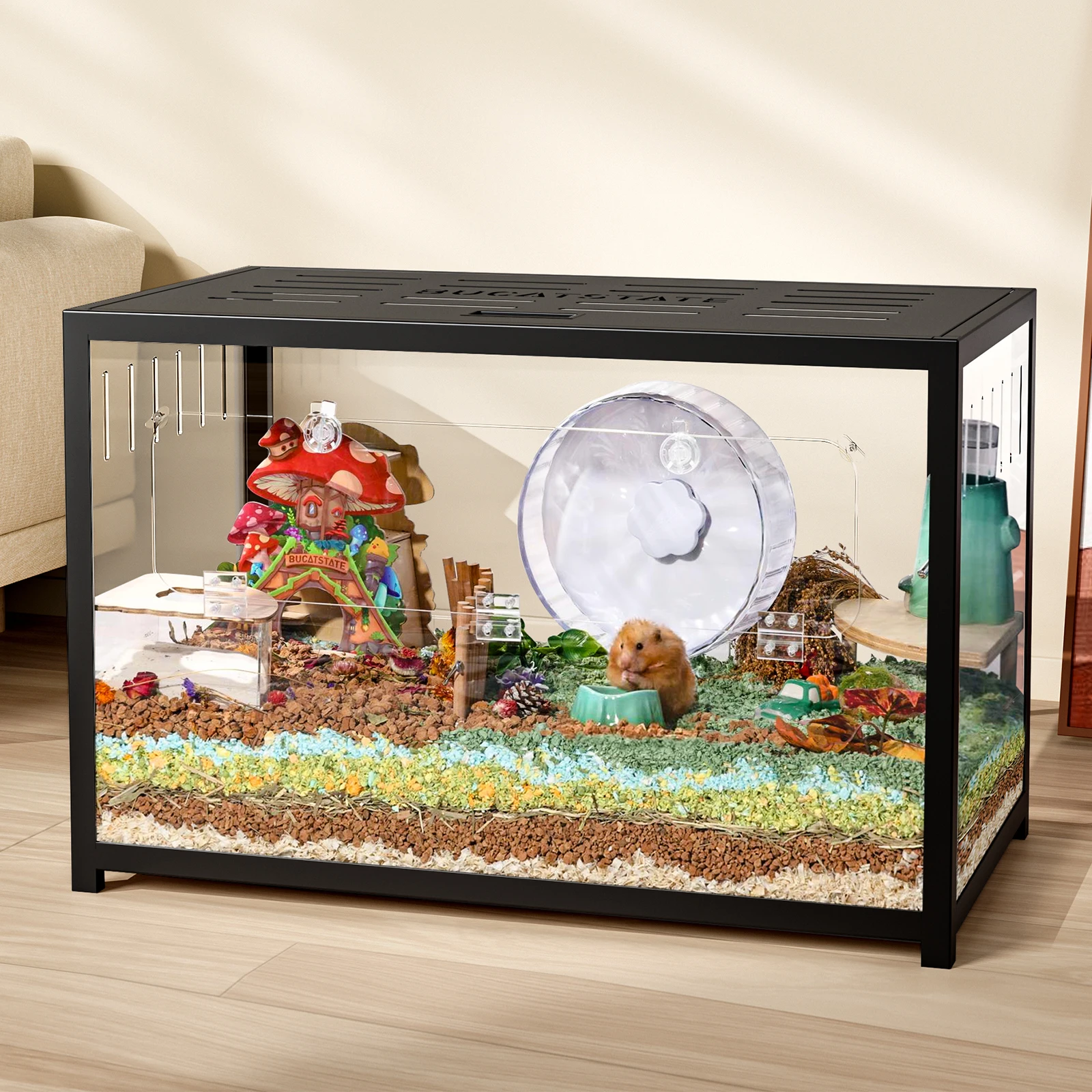 Bucatstate 80cm Assemble Metal Animal Pet Cages Transparent Large