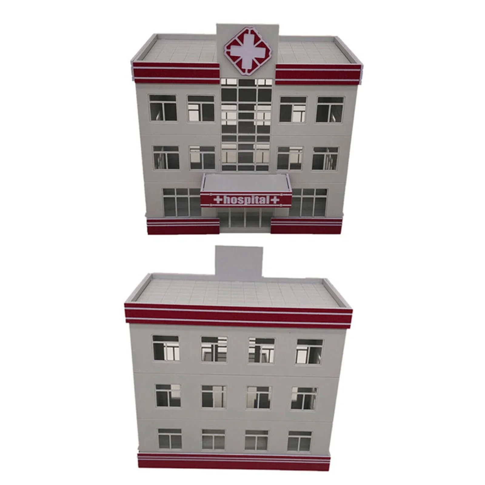 Outland Models Railroad Scenery Modern Medical Centre Hospital Building HO Scale DIY model set Xmas gifts for children hobby toy