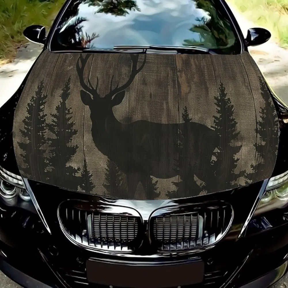 

Deer Shadow Forest car hood stickers, waterproof self-adhesive, scratch resistant, easy to stick, durable car PVC stickers, car
