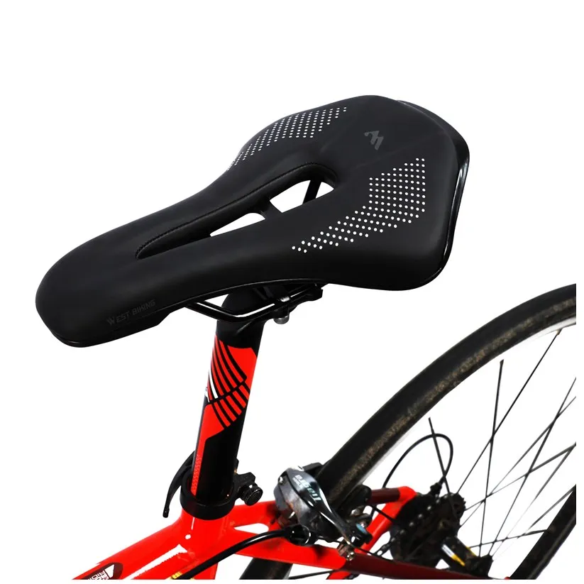 XIHAMA دراجة وسادة ضوء دراجة الطريق، أسود أزرق، 2 سرج دراجة