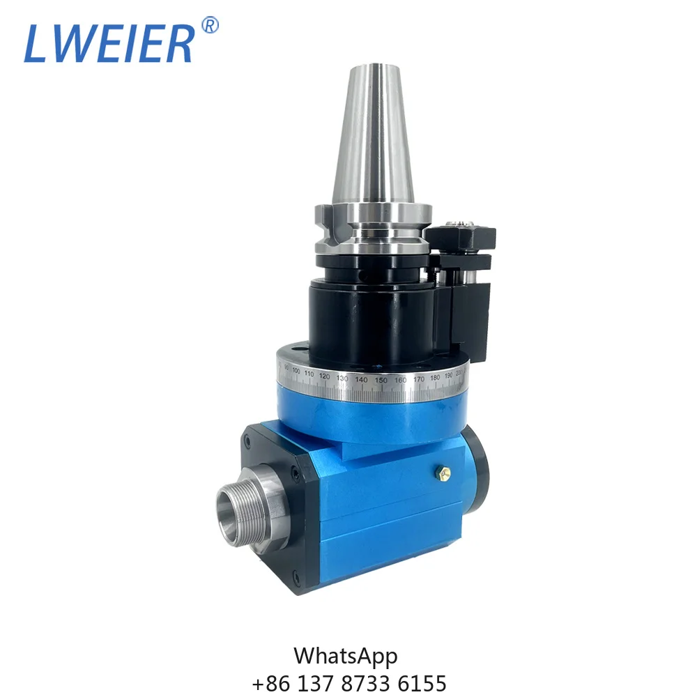 LWEIERMachine Tools 90 Degree CNC Angle Head Horizontal Milling Head BT30 BT40 BT50 ER16 ER25 ER32 Angle Head