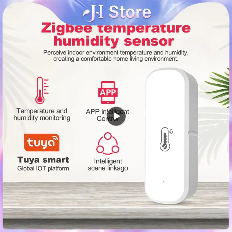 Умный датчик температуры и влажности TUYA WiFi поддерживает Alexa и Google для регулировки температуры и влажности.