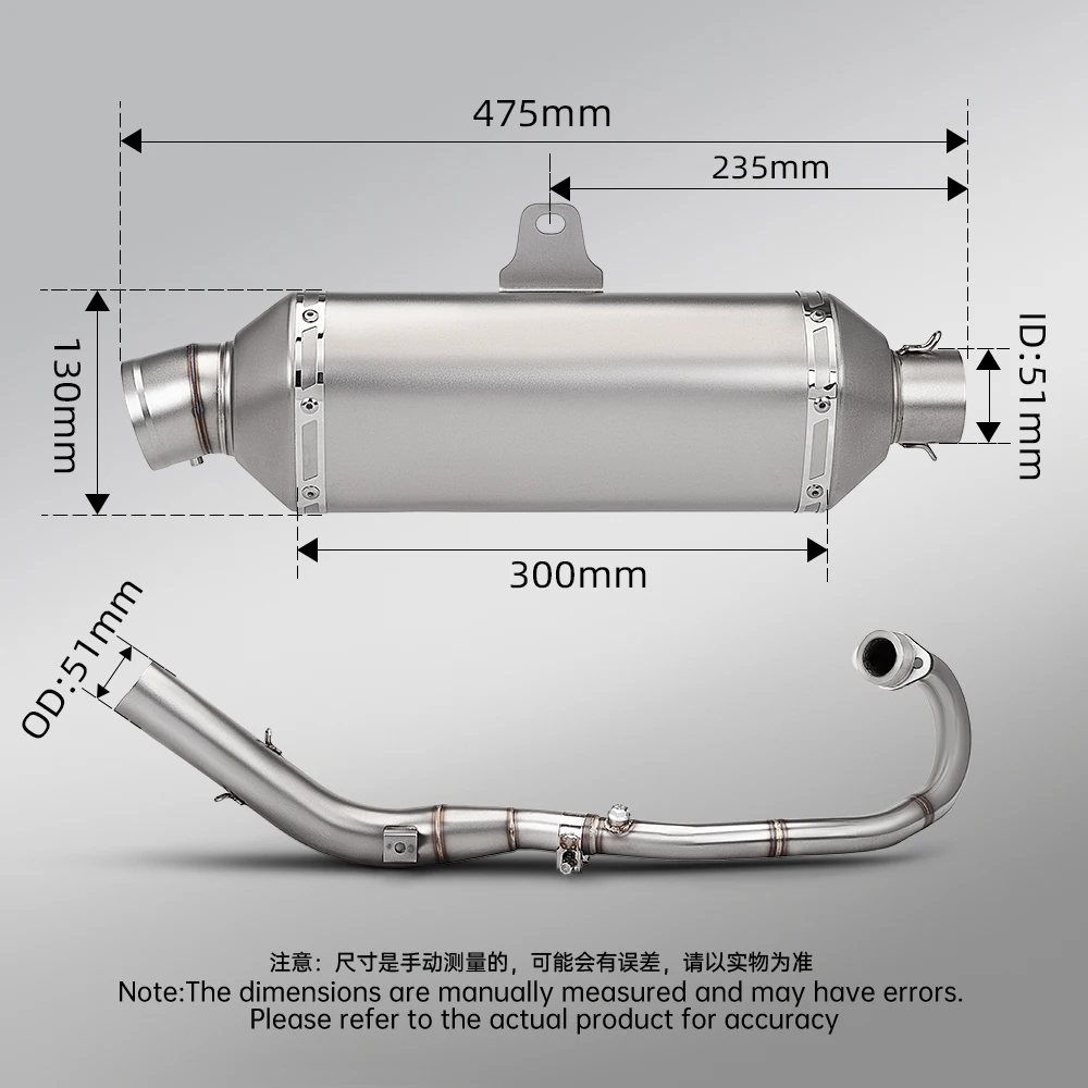 

Motorcycle Full Systems Exhaust Pipe For CRF300Rally Slip-onCRF300L CRF300 2021 2022 2023