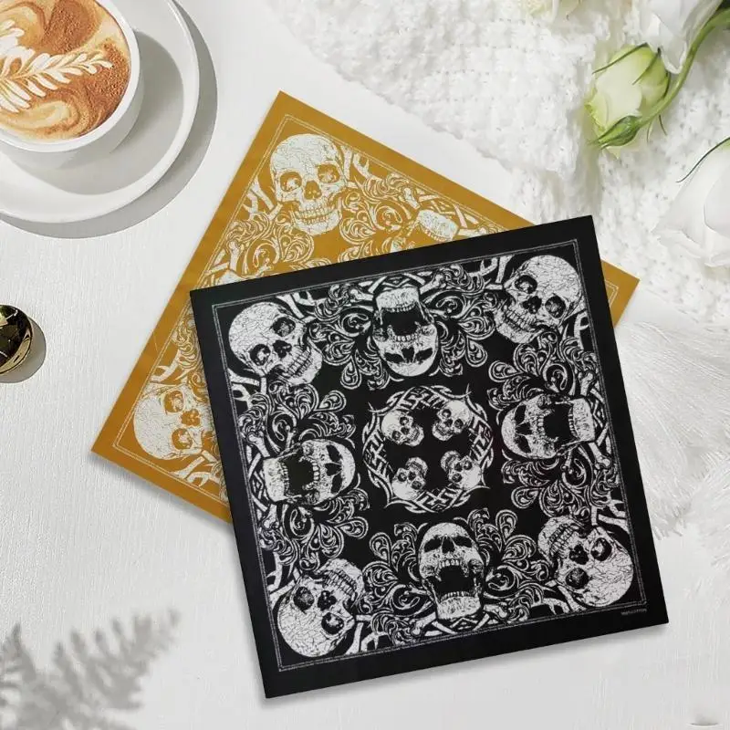 39BD Erwachsene Unisex Radfahren Halstuch Western Skull Print Bandanas für Street Dance – Detail 4