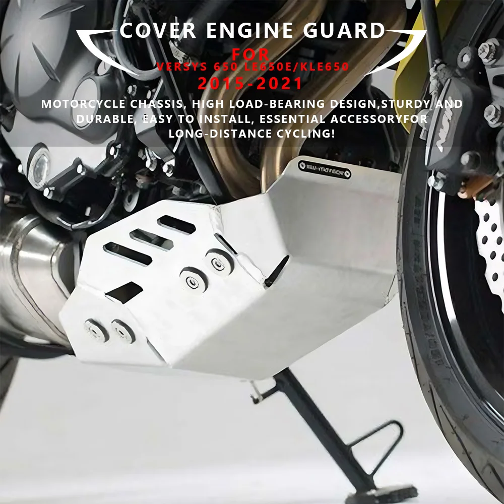 

MKLIGHTECH For KAWASAKI VERSYS 650 /LE650E /KLE650 2015-2021 Lower Engine Guard Bash Bottom Skid Plate Belly Pan Cover Protector