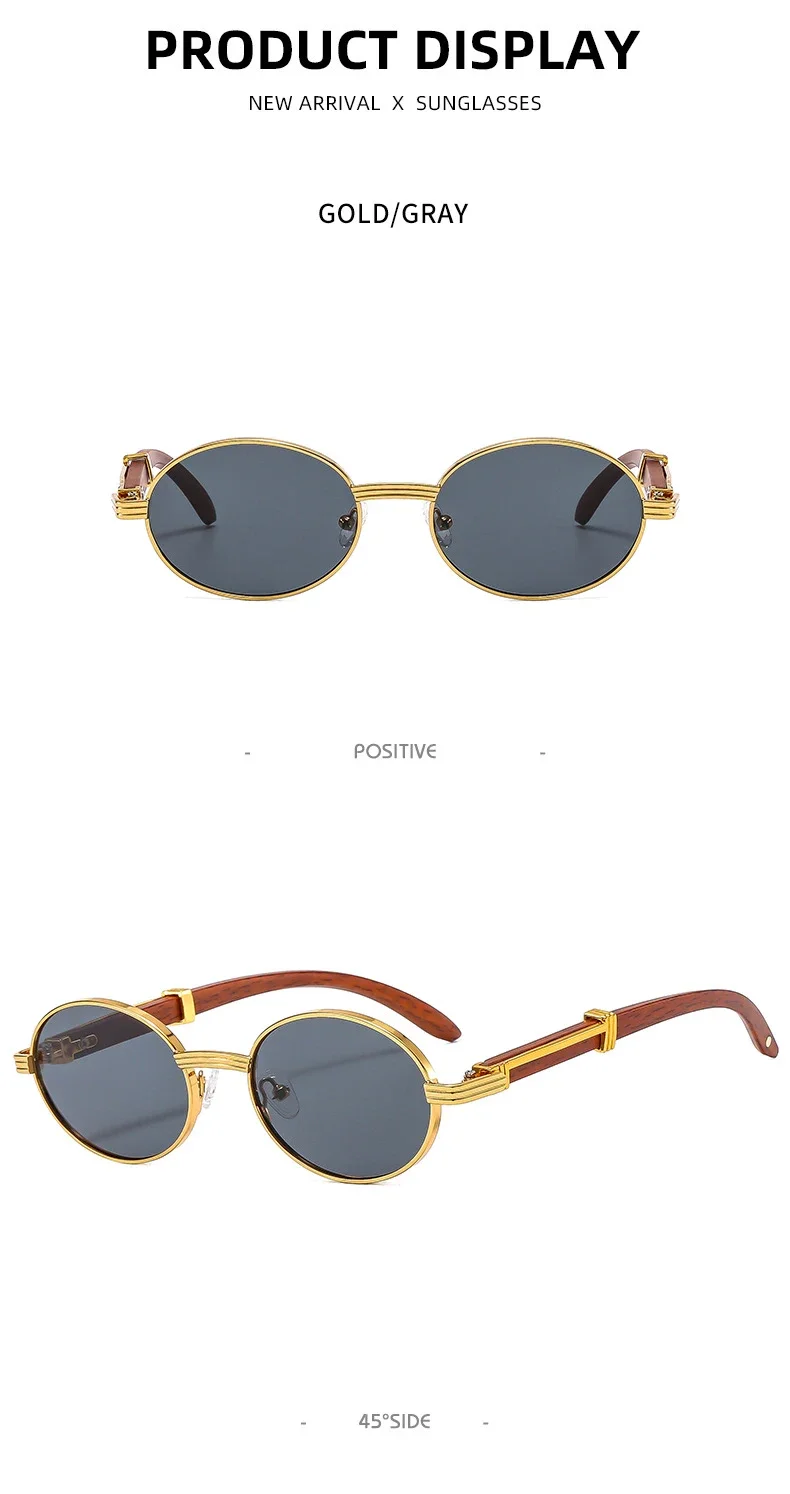 GM LUMIAS Vintage Ovale Sonnenbrille Neue Stilvolle Metallrand Farbverlaufsschattierungen Trendiges Markendesign Mode Grüne Outdoor-Sonnenbrille – Detail 13