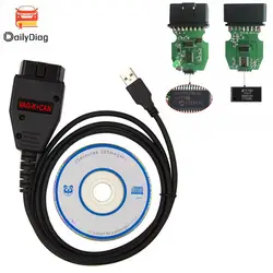 Professional for VAG K+CAN 1.4 Version Commander PIC18F25K80 FTDI FT232RL Chip OBD Diagnostic Tool for AUDI/VW/Skoda/Seat