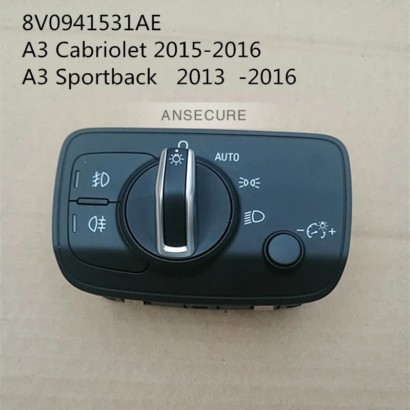 OEM  Headlight Switch Fog Lamp Control Button For Audi A3  Sportback  2013-2016   8V0941531AE