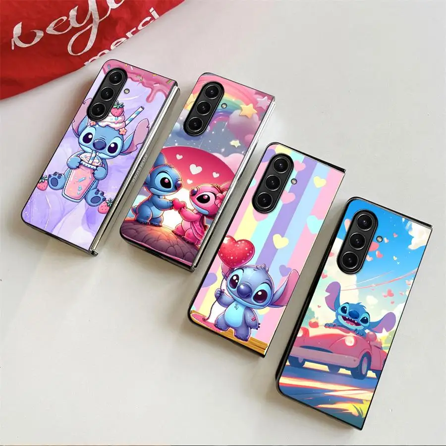 Чехол Cartoon Disney Stitch для Samsung Galaxy ZFold3 ZFold5 Z Fold 7, 6, 5, 4, 3 ZFold6 ZFold4 ZFold7, задняя крышка телефона