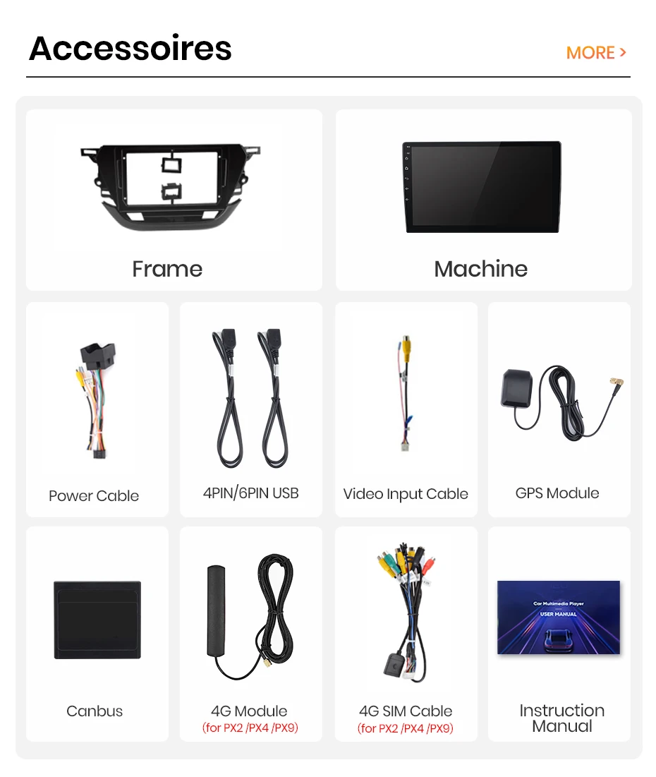 AWESAFE 9-Zoll-Android-Radio für Opel Corsa F 2019-2023, kabelloses CarPlay & Android Auto, GPS-Navigation, Multimedia, Unterstützung für Lenkradsteuerung, Subwoofer, Verstärker, Rückfahrkamera, mit CAN-BUS, EU Plug-and-Play, DAB+, digitales Autoradio, 2-DIN-Autoradio, Stereo, RDS, BT – Detail 4