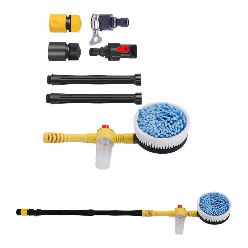 Detachable Rotating Car Wash Brush with Three Flow Modes for Precision Cleaning of Wheels Trim and Body Panels
