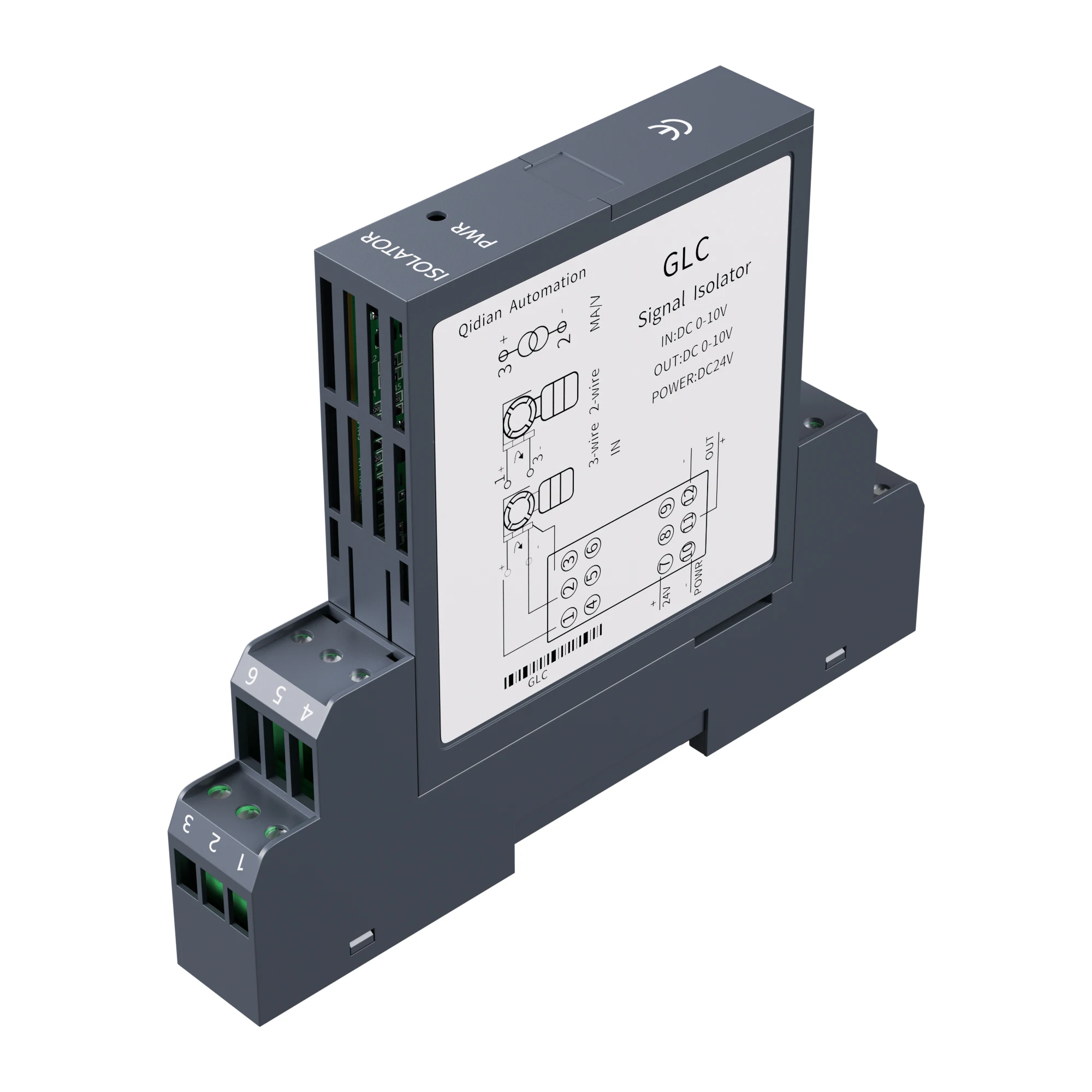 Quick Response Signal Isolator Transmitter 0-5V 0-200mV Input 4-20mA 0-10V 1-5V Output 1 In 2 Out Signal Isolation Distributor