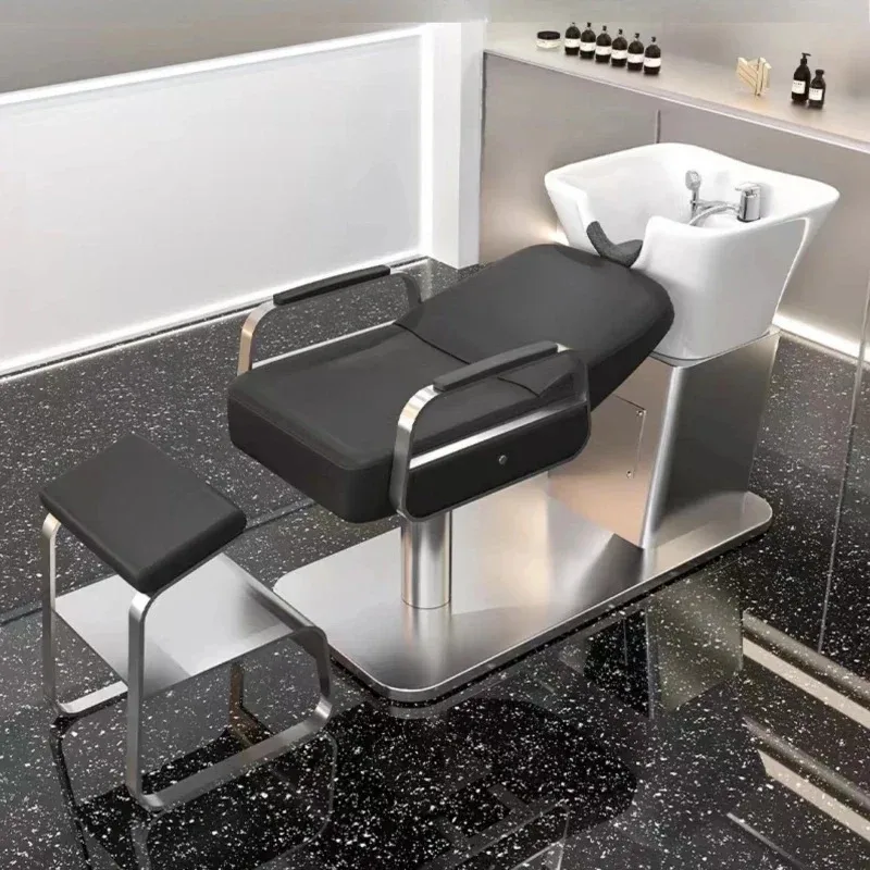 

Простые удобные носилки для салона, устойчивое кресло для мытья волос, умывальник, спинка, шампунь, кровать для макияжа, профессиональные умывальники Cadeira