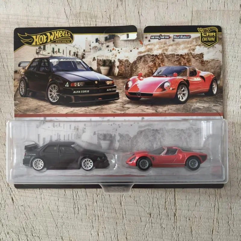 Hot Wheels-Juego de coche doble de cultura, Nissan GTR Alpha Jaguar, parte inferior de hierro, neumático de goma, coche de aleación, colección de regalos HBL96