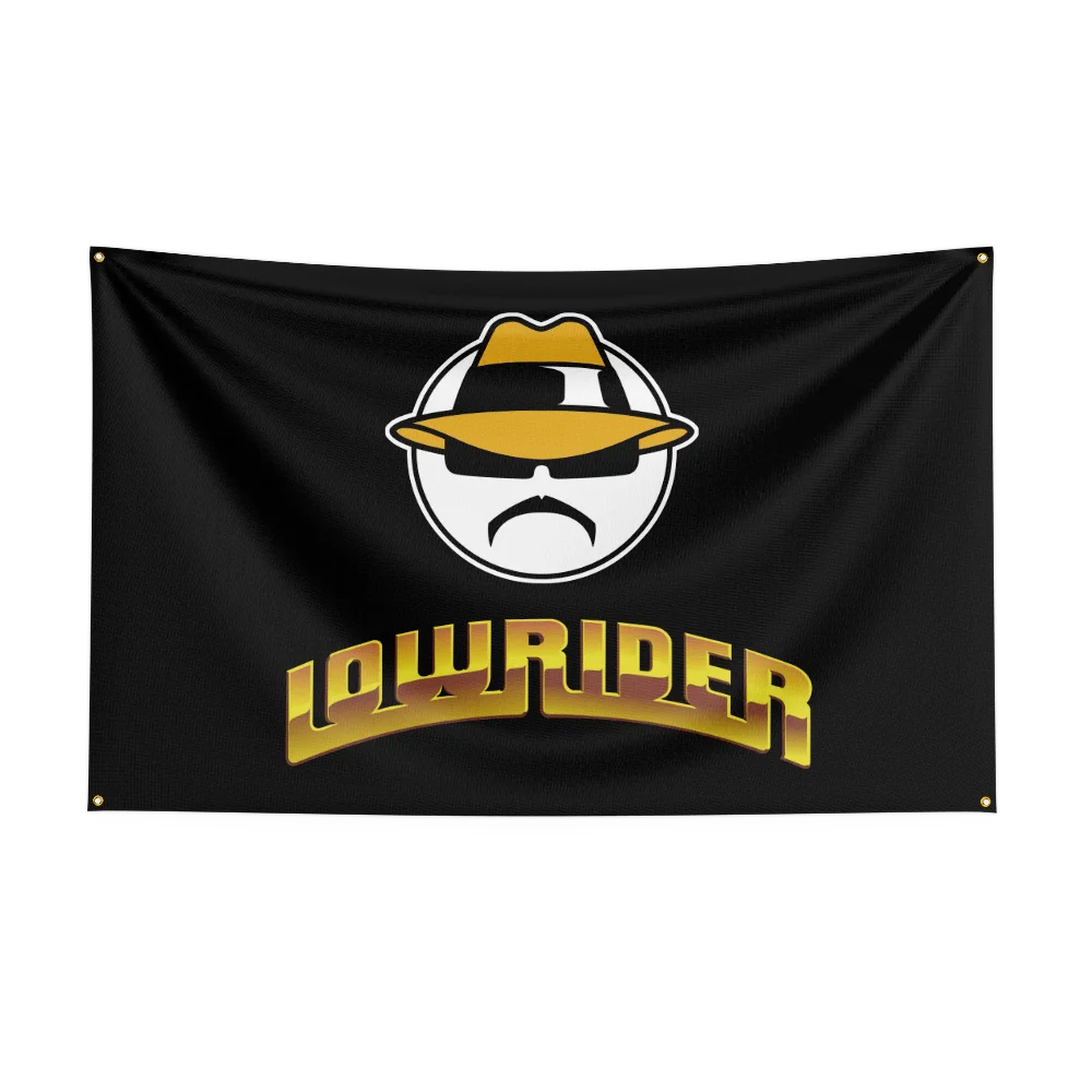 90*150CM Lowriders Racing Flag Polyester Digital Printing Banner for Garage Wall Art Indoor Decoration With Brass Grommets