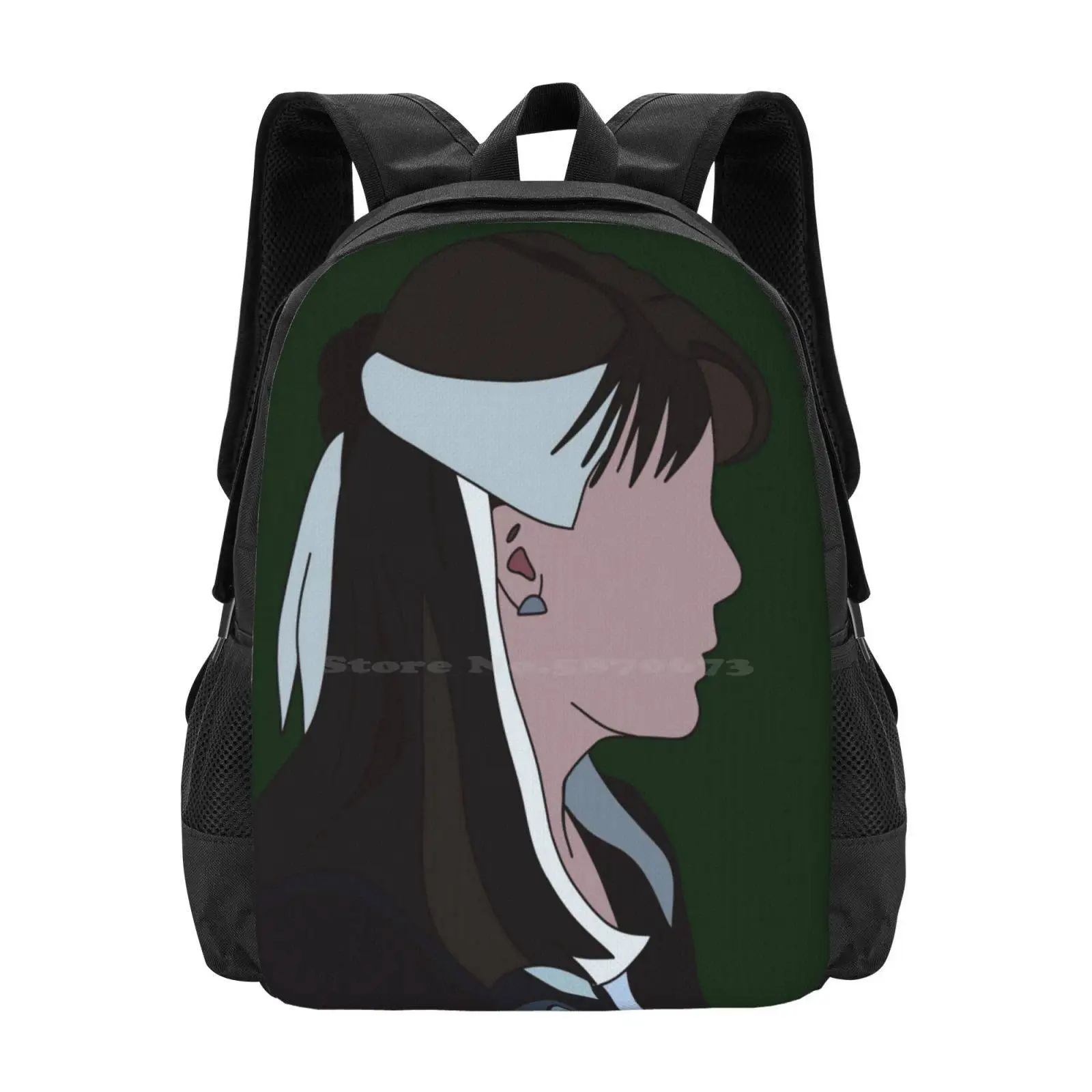 Narcissa Malfoy Drawing With Green Background Hot Sale Backpack Fashion Bags Narcissa Malfoy Draco Malfoy Green Narcissa Black