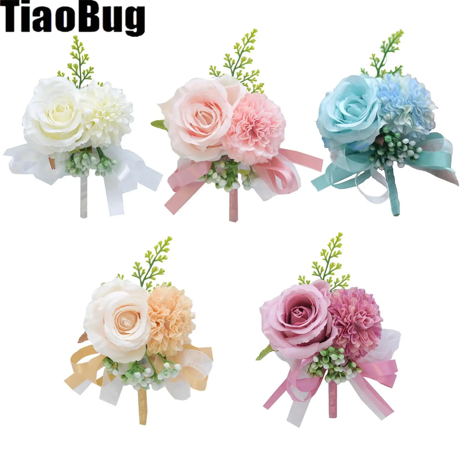 

Невеста Роза Жених Подружки Невесты Жених Свадьба Повернення домой Цветы Аксессуары для выпускного костюма Роза Бутоньерка Корсаж Цветок