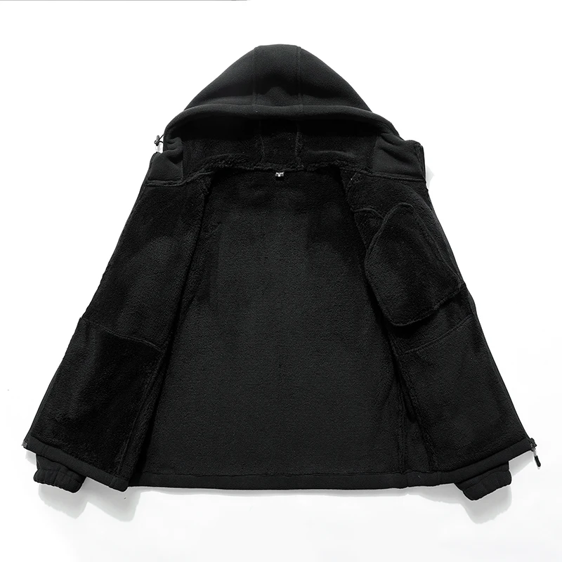الشتاء الرجال سترة فضفاضة غير رسمية مقنعين سميكة الدافئة البربرية الصوف معطف موضة الرجال الملابس يندبروف العلوي الملابس الخارجية