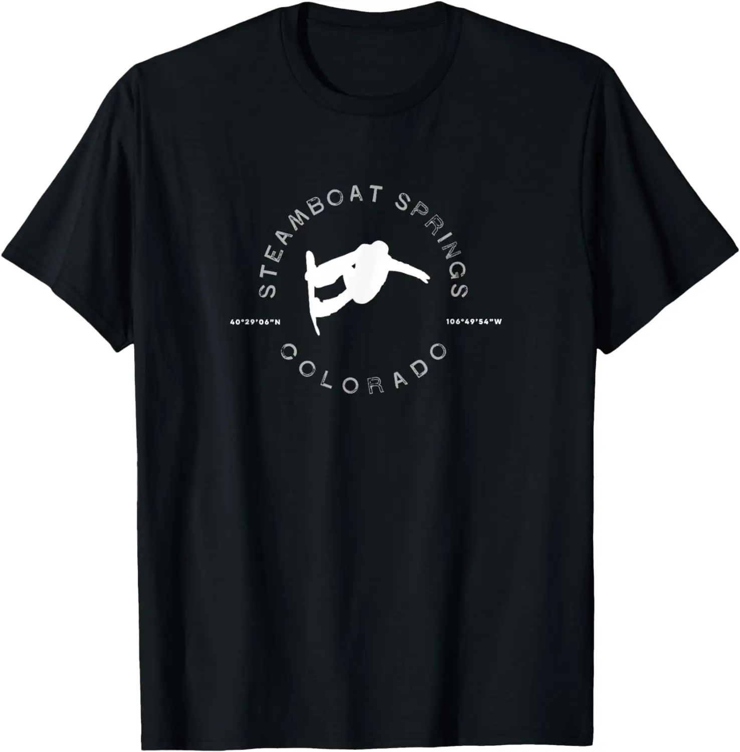 

Steamboat Springs Colorado Vintage Graphic Snowboard T T-Shirt