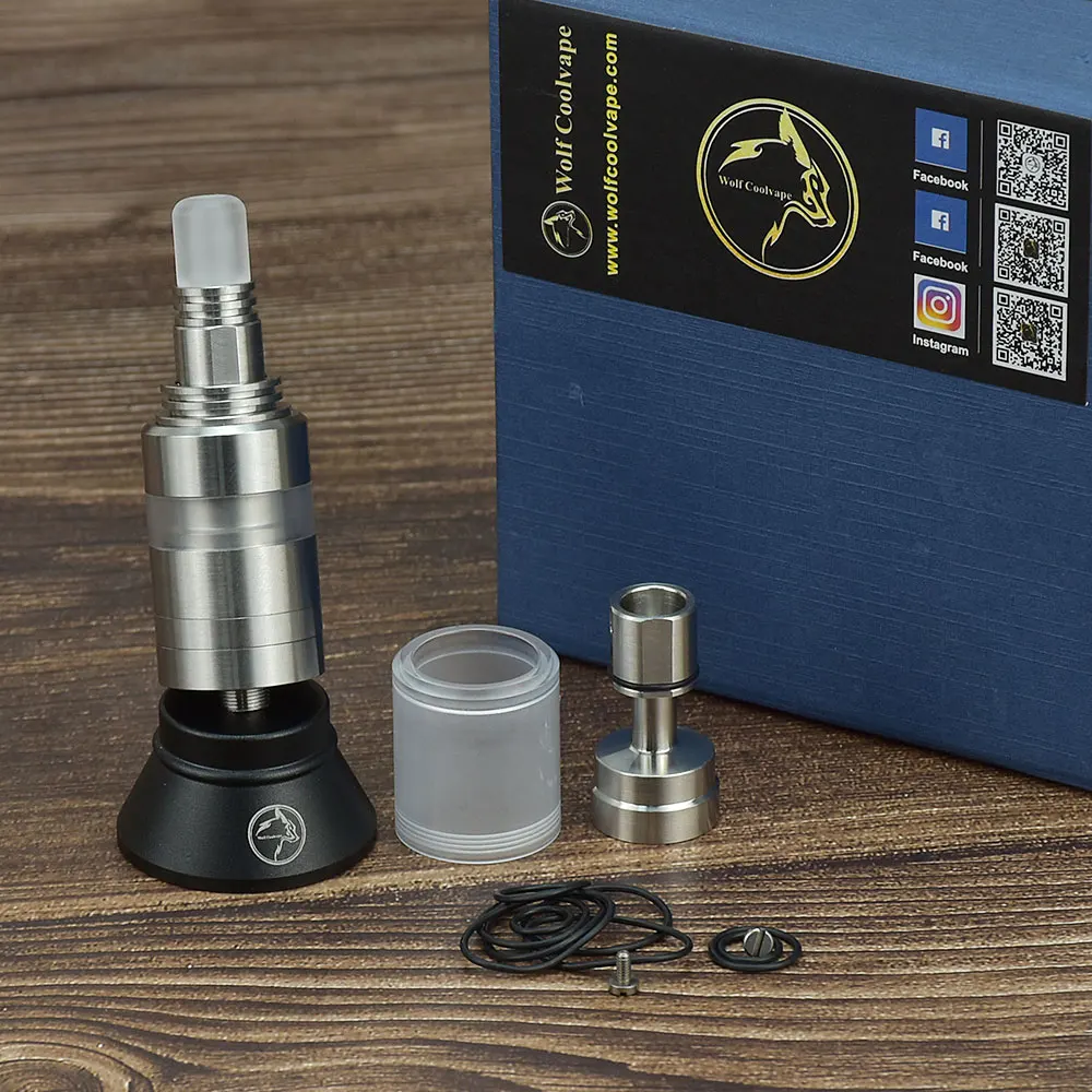Wolfcoolvape KA V6 Style 22mm RTA Vape System By-Ka V6 RTA atomizzatore serbatoio ricostruibile 3.3ml Nano style