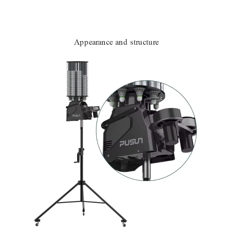 NewChance 2026 Hot Sales Shuttlecock Shooter for Training Practice with APP Remote Control, PUSUN PB-6001 Machine
