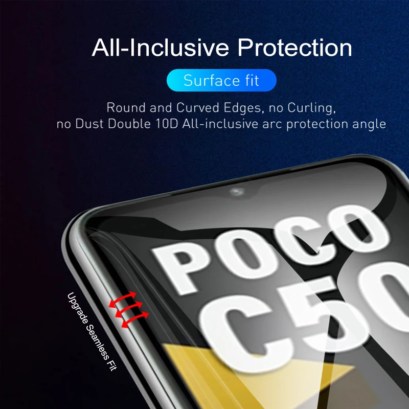 6in1 Hydrogel Weichen Film Für Xiaomi Poco C50 6,52 zoll Kamera Objektiv Protector Wenig Poco C50 c 50 50c pococ50 4G Schutz Film