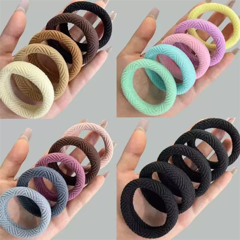 Simple, High-Elasticity, Seamless Hair Tie, Thickened Rubber Band, Women's Hair Accessory, Durable High Ponytail Scrunchie.