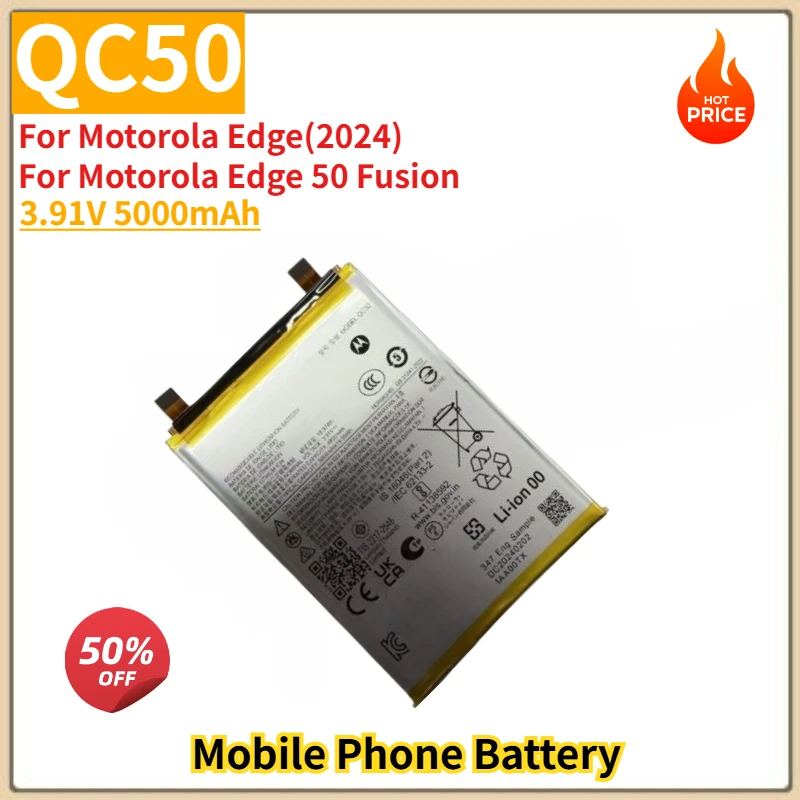 

QC50 High Quality Phone Battery 3.91V 5000mAh For Motorola Edge(2024)/Edge 50 Fusion Brand New Replacement Battery