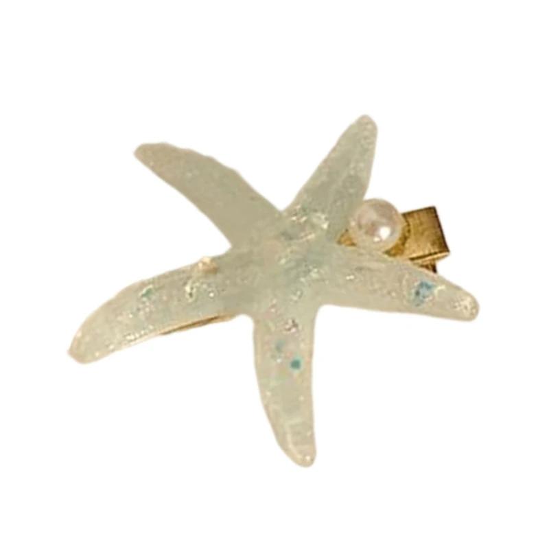 女性用ファッショナブルなマリンインスピレーションのヘアピンシースター/シェル型ヘアアクセサリーミュージックフェスティバルスタイルのヘアジュエリー