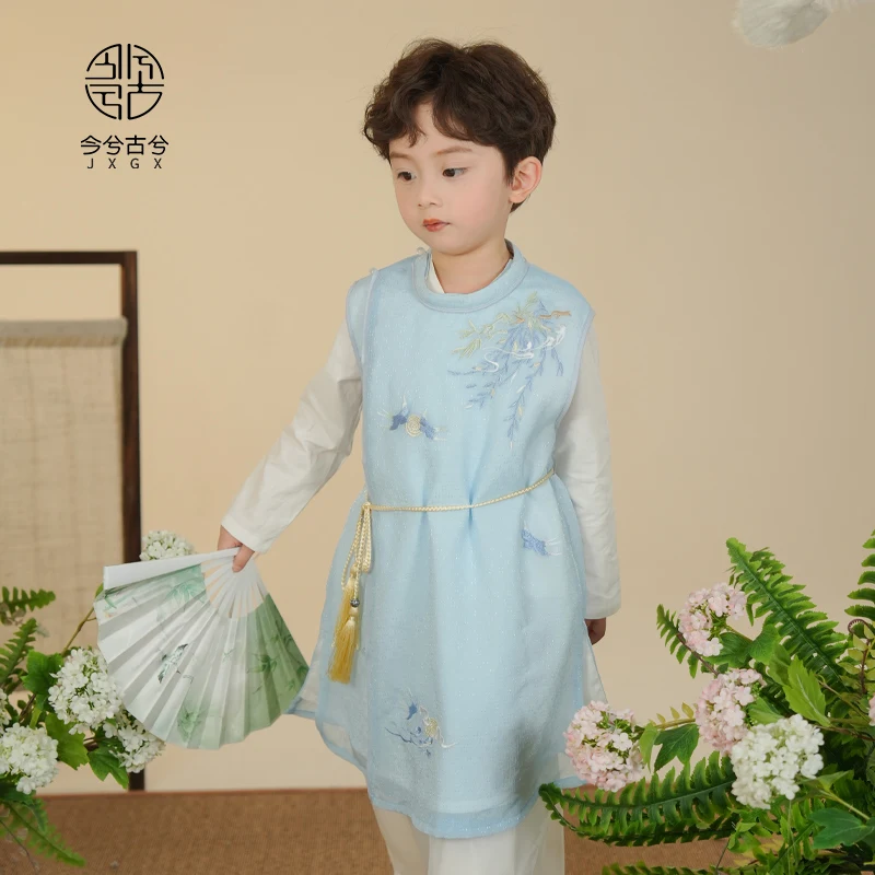 Hanfu Boys 2024 Spring and Autumn Ancient Costume Youth Chinese Style Immortal Hero Performance Costume Ancient Costume Set Male