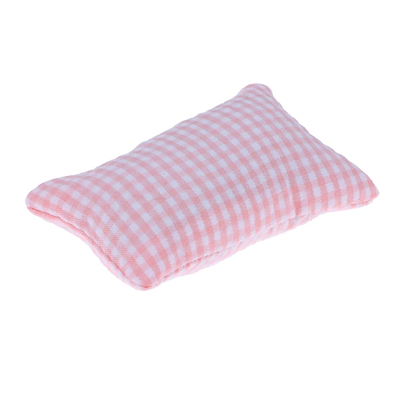 1PCS 1/12 Dollhouse Miniature Furniture Toys Flower Pillow Cushions For Sofa Couch Bed For For Doll House Throw Pillow