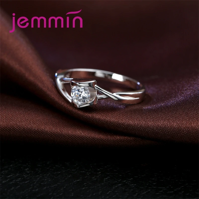 925 Sterling Silver Ring Heart Charms Austrian Crystal Bague Cubic Zircon Eternity Promise Jewelry for Woman Girlfriend view 6