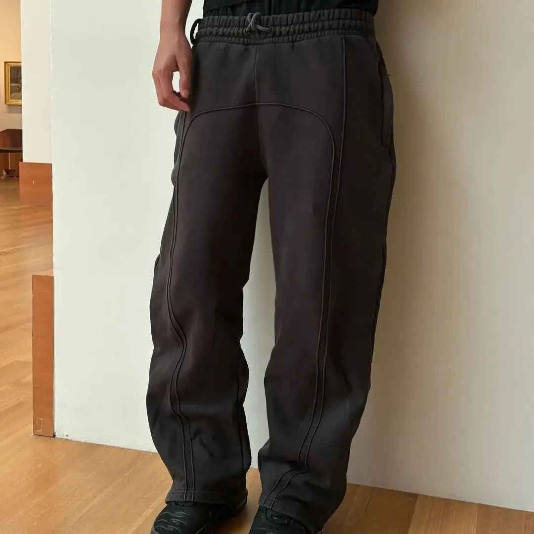 بنطال رياضي برباط مرن، سراويل كاجوال، ملابس هيب هوب راب ستريت Y2K #3