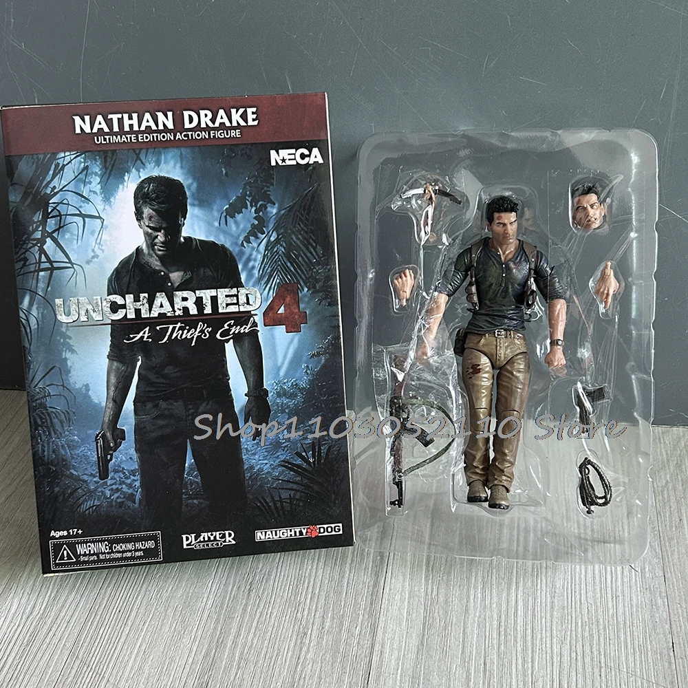 NECA Uncharted 4 A thief's end NATHAN DRAKE Action Figure Ultimate Edition PVC Model Toys Halloween Birthday Gifts Doll