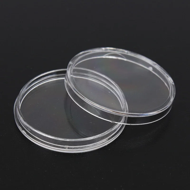 100Pcs 16-30mm Transparent Plastic Coin Holder Coin Collecting Box Case For Coins Storage Capsules Protection Boxes Container