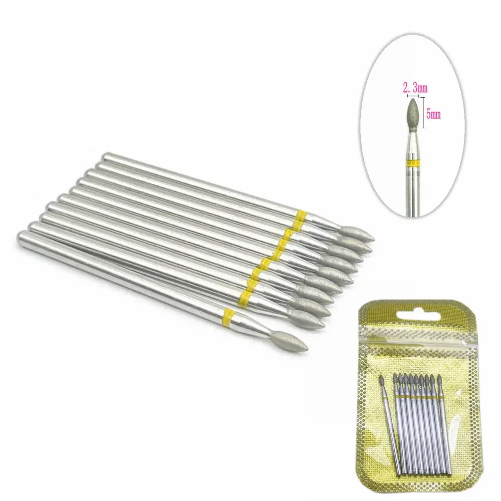 10 قطعة مسمار الماس مثقاب مجموعة لطحن بشرة نظيفة القاطع الملحقات الكهربائية أداة إزالة الجلد الميت