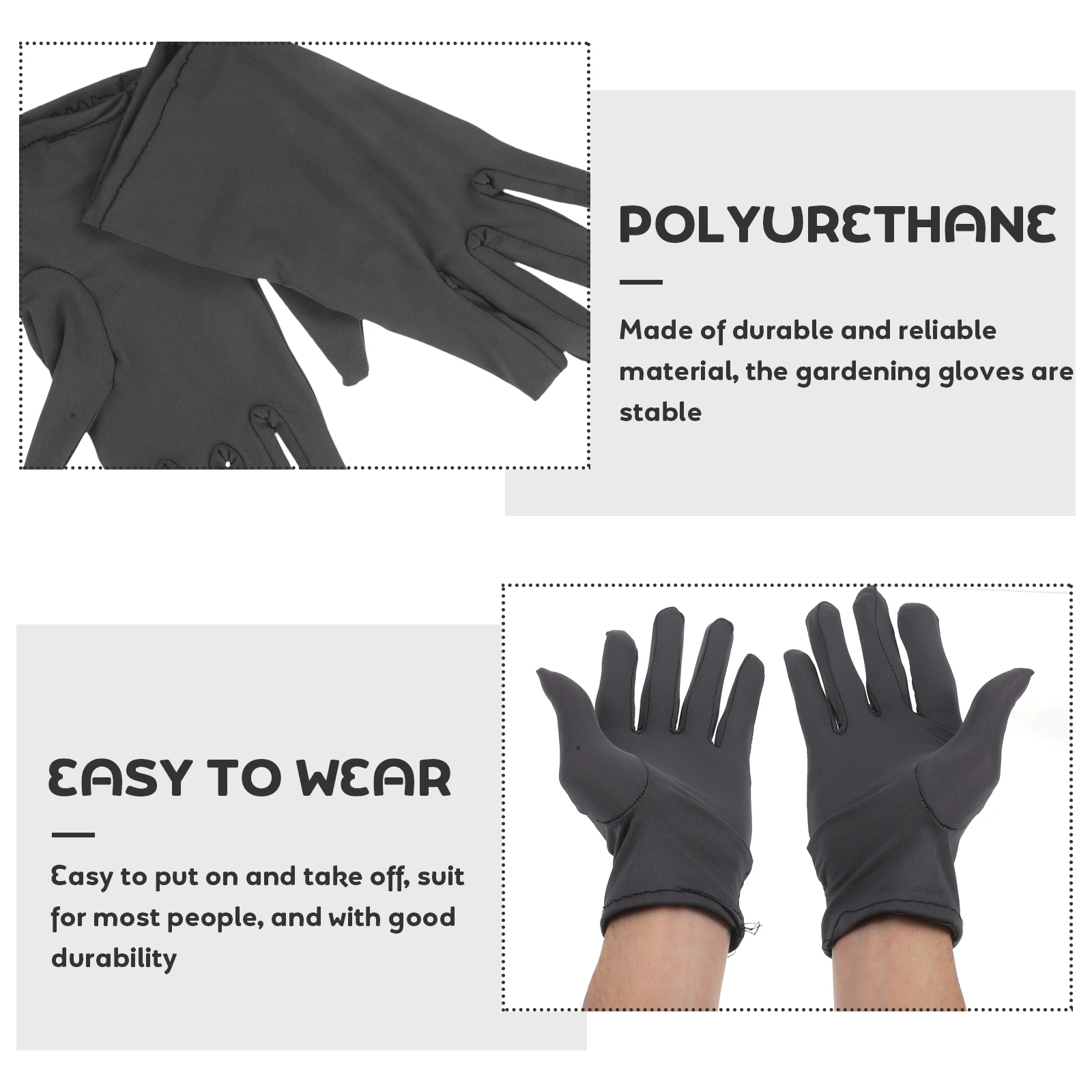 

5 Pairs White Garden Gloves XL Gray Durable Material Protective Work Gloves Gardening Weeding Planting Watering Fruit Picking