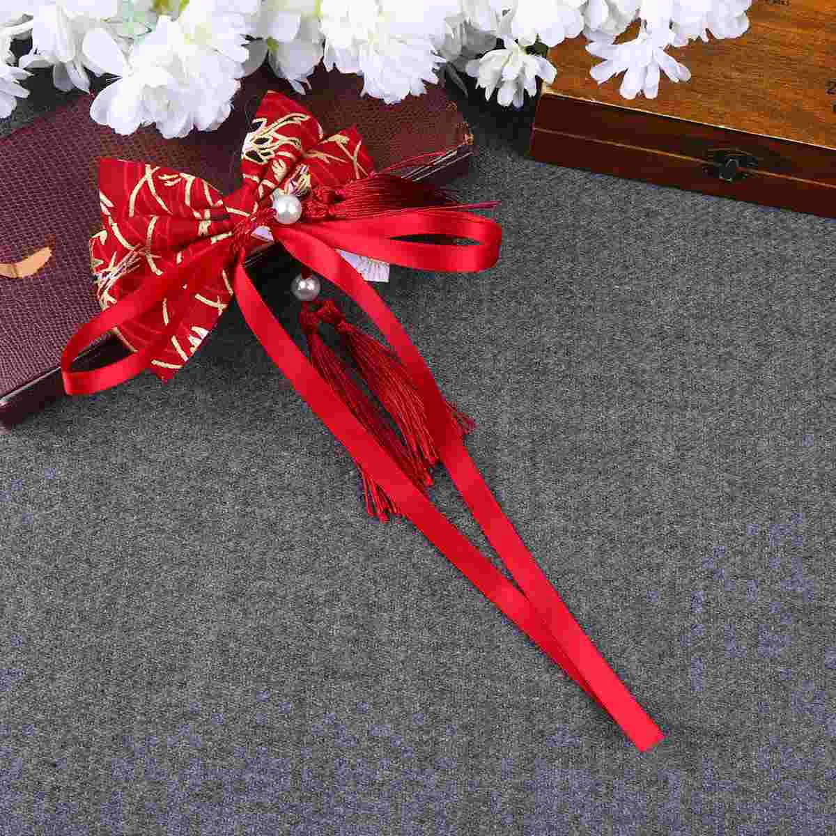 1pc Beautiful Headdress Hair Clip Hair Accessories Bowknot Shape Design Chinese Ancient Style New Year for Girls