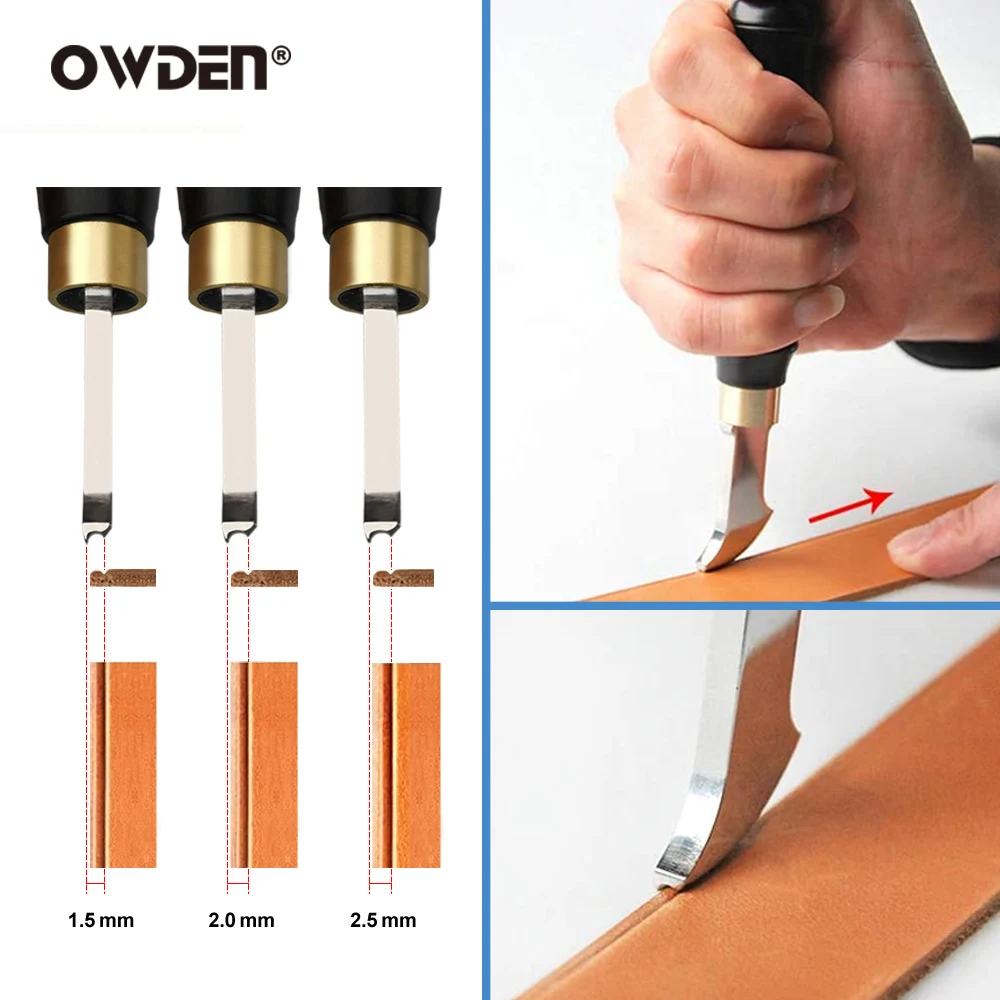 OWDEN Leather Edge Creaser tool leather tool Marking Decorate Line Tool leathercraft tool leather edge tool