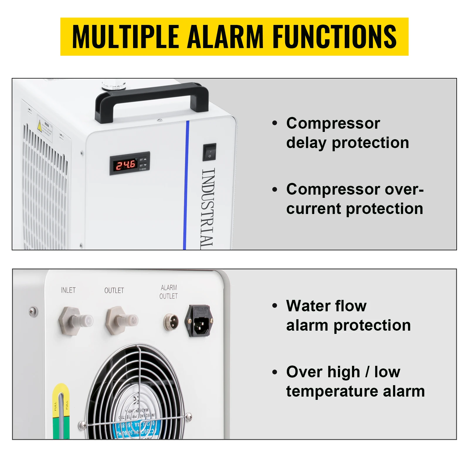 SIHAO 80W-130W CO2 Tube Indust - Laser Chiller Water Cooler recension och pris