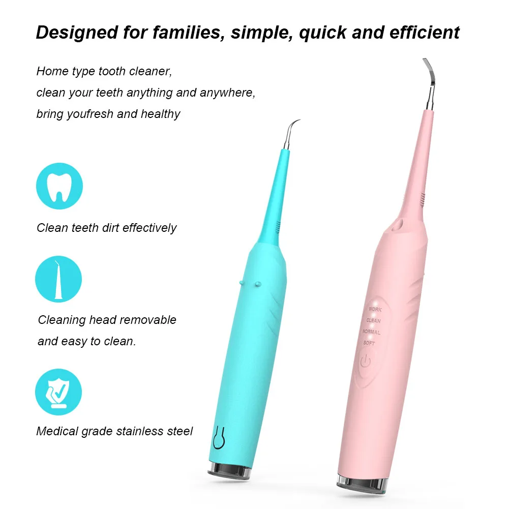 

Portable Electric Sonic Dental Teeth Scaler 3 Modes Home Oral Irrigator Tooth Calculus Tartar Remover Oral Hygiene Care Cleaner