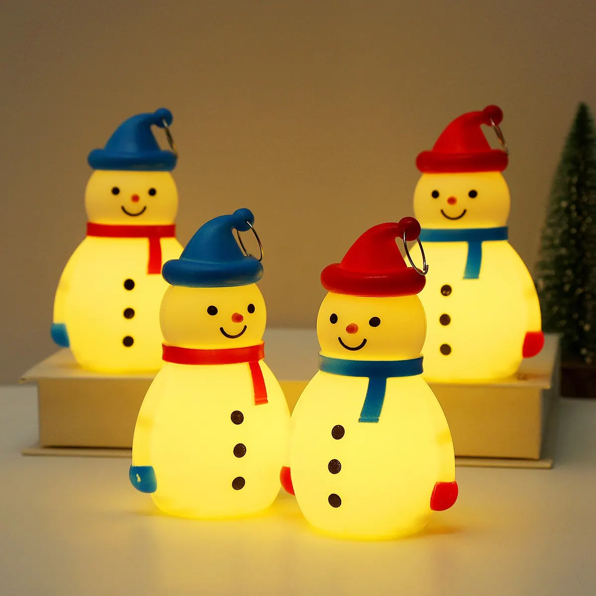 Christmas Snowman LED Light Ornament Merry Christmas Decorations for Home 2023 Navidad Natal Xmas Gift Happy New Year 2024