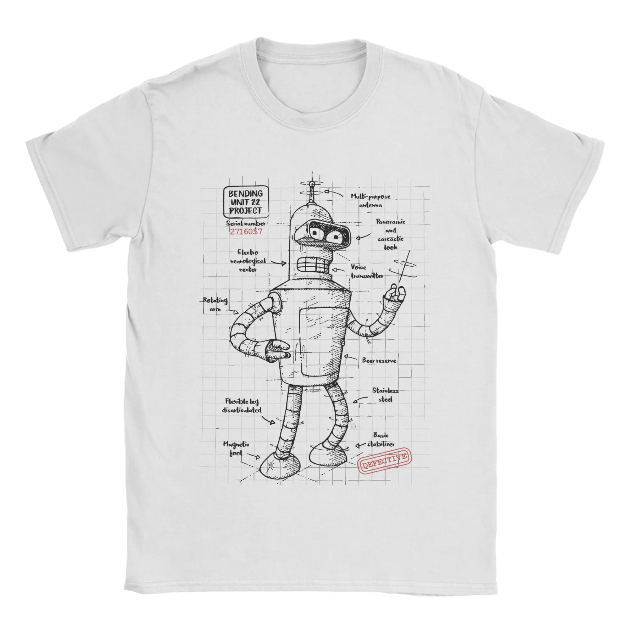Futuramas ropa de cómic de dibujos animados hombres mujeres Camiseta de algodón Camiseta estampada ropa