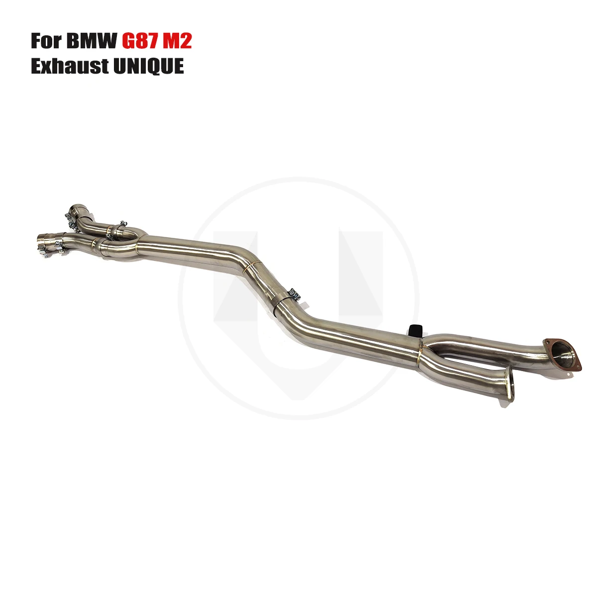 UNIQUE Exhaust Pipe Single Mid Pipe 89mm/3.5inches with Resonator for BMW G87 M2 S58 3.0T SS304 Performance Exhaust Systems