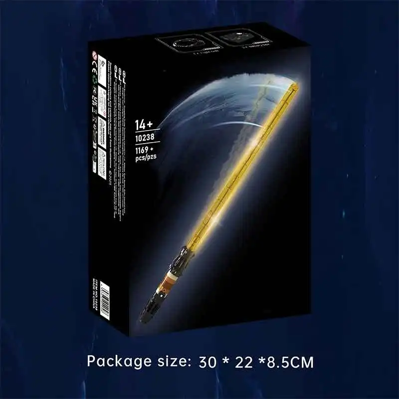 Mould King 10238 Light Sword Model Building Blocks Bricks, With LED Light Effect, Assembled Laser Sword Desktop Ornament