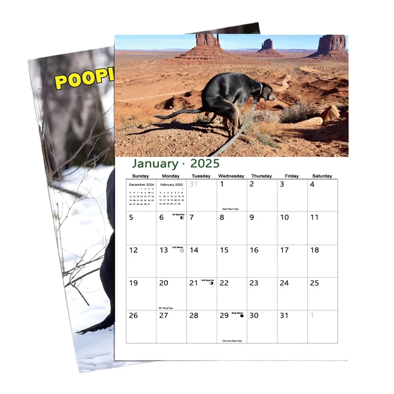 Imagem -03 - Calendário 2025 para Cocô de Cães 2025 Novo