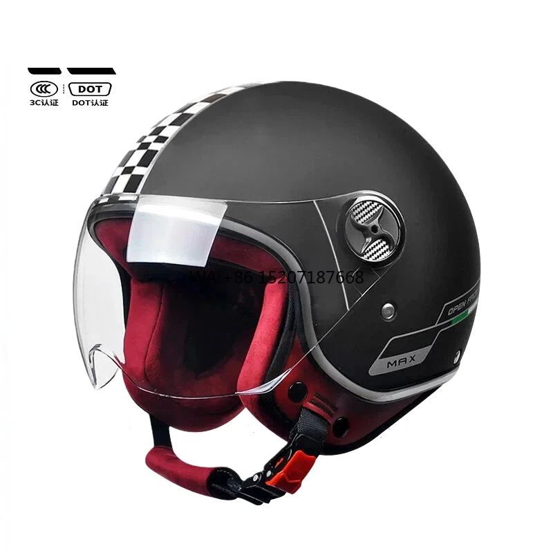 

Рекламный мотоцикл, однотонный откидной ABS, половина лица для мужчин и женщин, двойной козырек, быстросъемная застежка, всесезонные, высокое качество