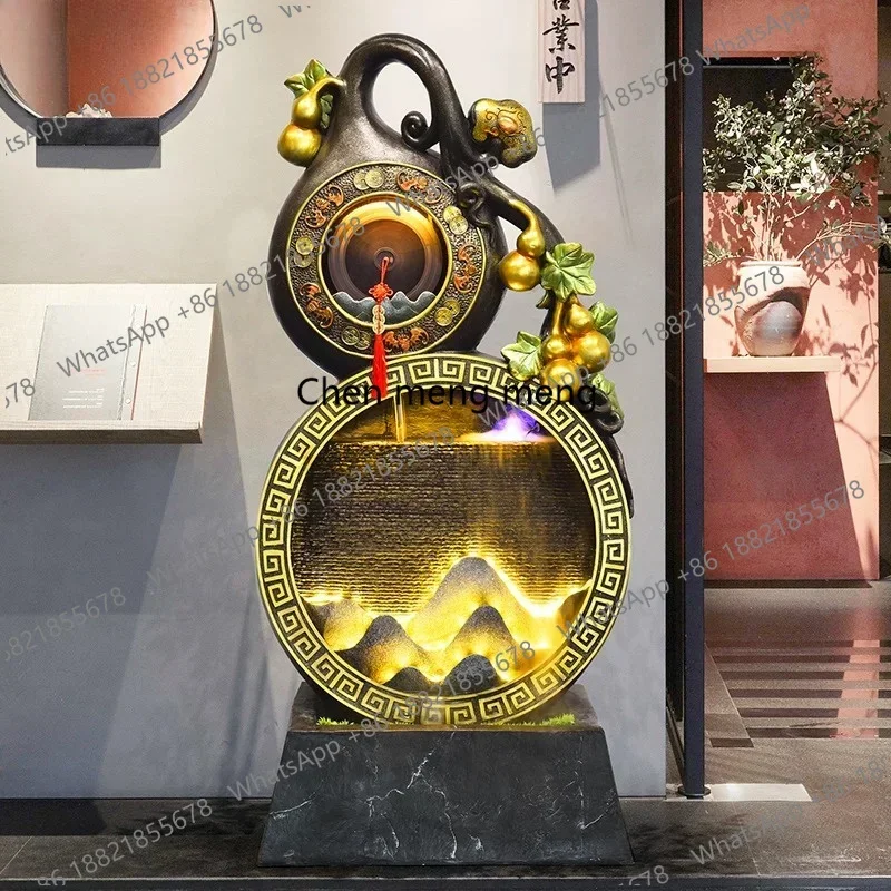 AB03Balcony flowing water office ornament circulating water lucky feng shui wheel living room floor