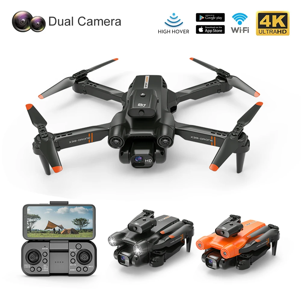 X39 Mini Drone 4K HD Dual ESC Camera Optical Flow Positioning Obstacle Avoidance Foldable Quadcopter RC Dron Toys Gifts