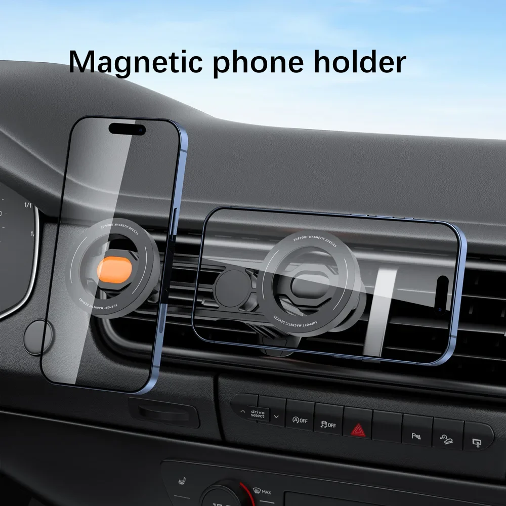 

2 in 1 Double Dual-heads in 360 Degree Rotating Strong Mobile Magnet Air Vent Magnetic Car Phone Holder